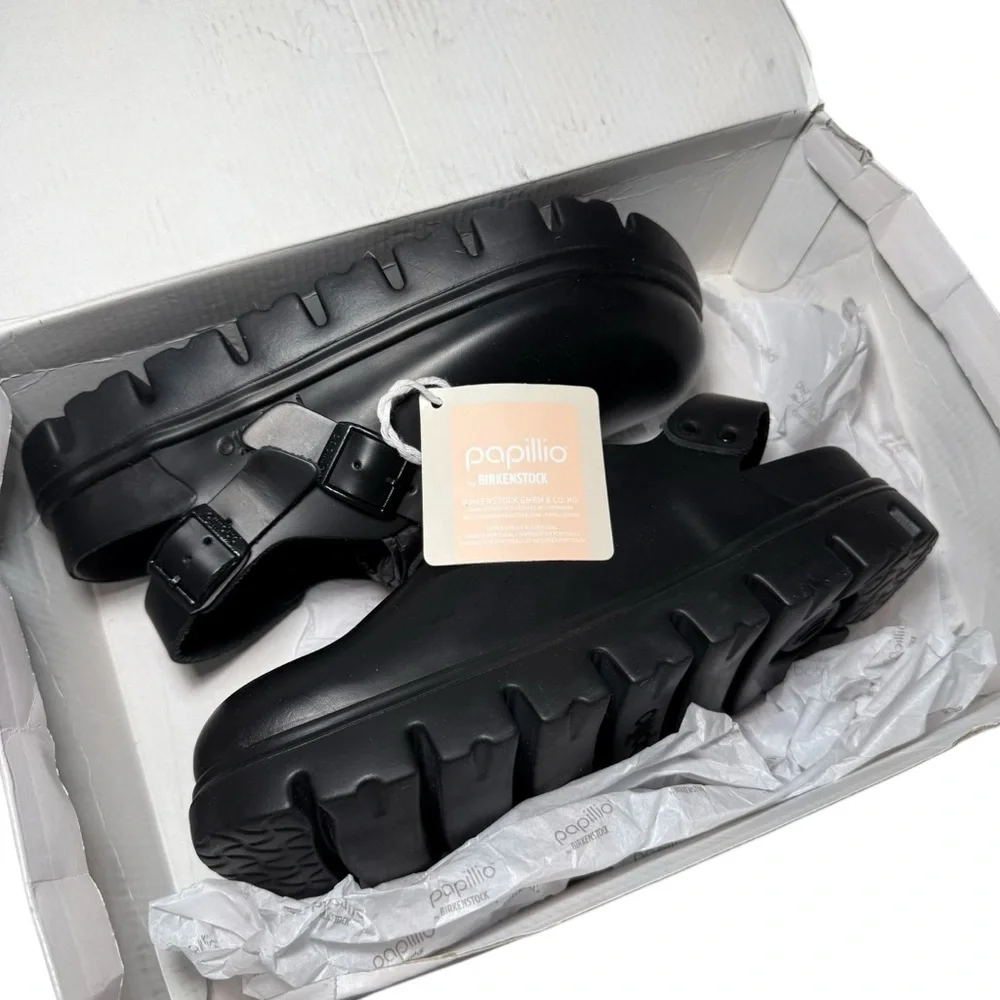 Birkenstock Tokio Papillio Chunky Leather - Black - Picture 14 of 16
